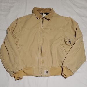 Vintage 90s Carhartt Santa Fe Jacket, All Wheat, Men's L